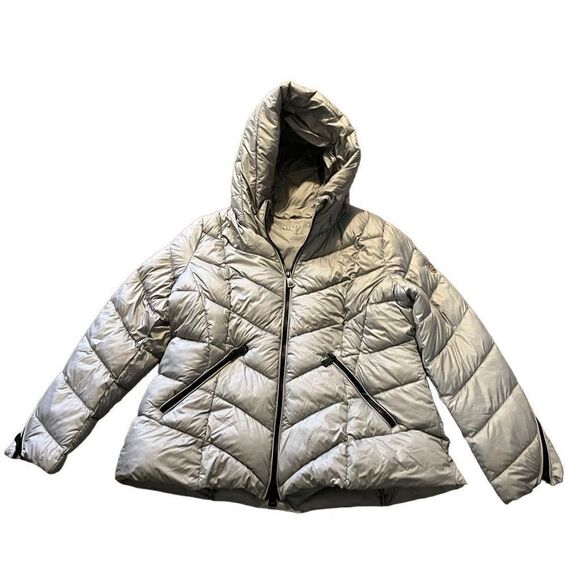 Bernardo gray puffer zip-up jacket size xl - Picture 1 of 6